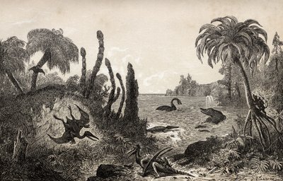 Jurassic Landscape by English School